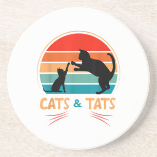 Dessous De Verre En Grès Chats & Tats - Chat