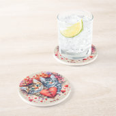 Dessous De Verre En Grès Chats Valentines au coeur (Côté)