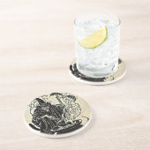 Dessous De Verre En Grès Chaudron de sorcières de Halloween (Côté)