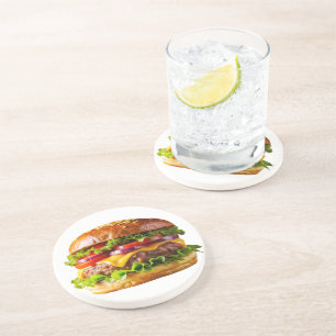 Dessous De Verre En Grès ChaussureHabille hamburger empilé thic