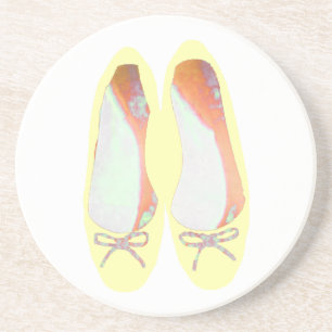 Dessous De Verre En Grès Chaussures jaunes