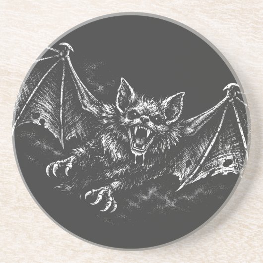 Dessous De Verre En Grès Chauve-souris plongeante - par BurnsInHell (Devant)