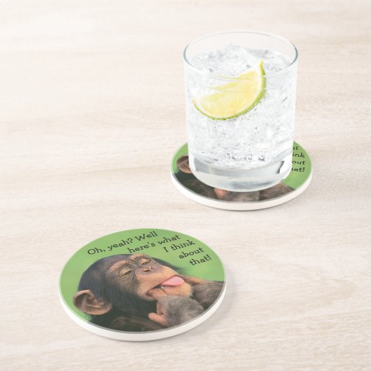 Dessous De Verre En Grès Cheeky Chimp (Côté)