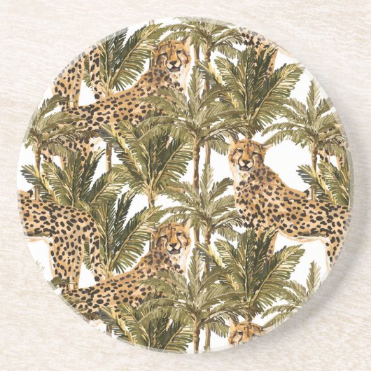 Dessous de verre en grès Cheetah (Devant)