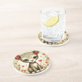 Dessous De Verre En Grès Cheetah Love 1 (Côté)