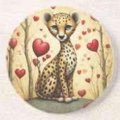 Dessous De Verre En Grès Cheetah Love 3 (Devant)