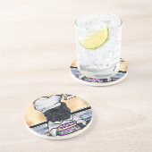 Dessous De Verre En Grès Chef Affenpinscher (Côté)