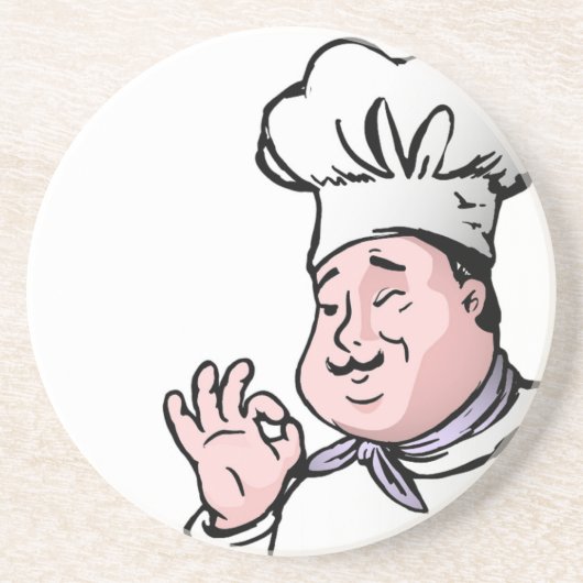 DESSOUS DE VERRE EN GRÈS CHEF GOURMET (Devant)