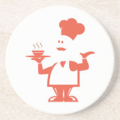 Dessous De Verre En Grès Chef tenant un bol de soupe (Devant)