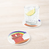 Dessous De Verre En Grès Cheminées Pots (Côté)