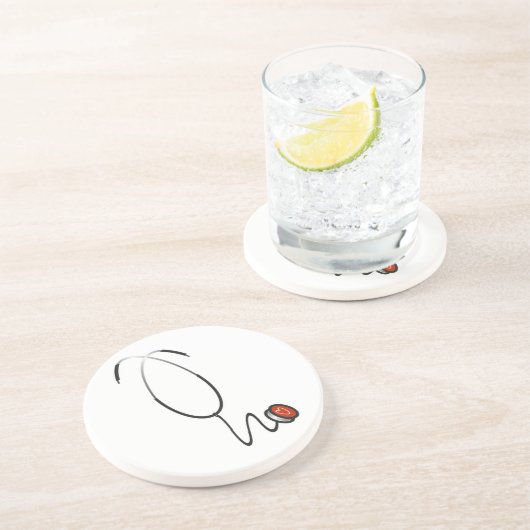 Dessous De Verre En Grès Chemises et cadeaux Stethoscope (Côté)