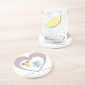 Dessous De Verre En Grès Chers cookies Père Noël Apportez des jouets Coeurs (Côté)