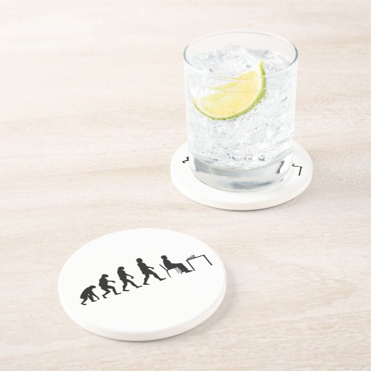 Dessous De Verre En Grès Chess - Chess Player Evolution (Côté)