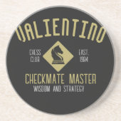 Dessous De Verre En Grès Chess master horse custom name chessman (Devant)