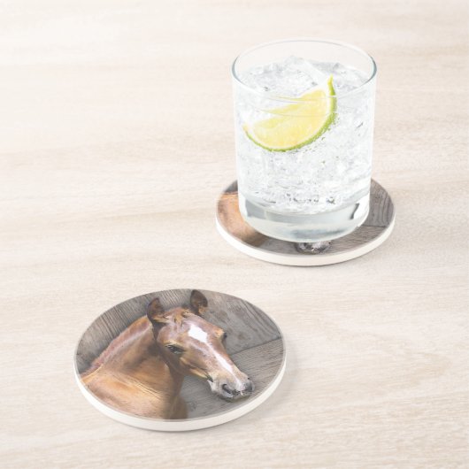 Dessous De Verre En Grès Cheval (Côté)
