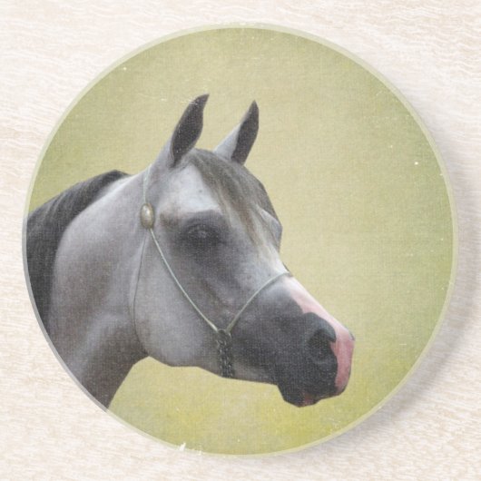 Dessous De Verre En Grès Cheval arabe Grunge (Devant)