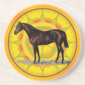 Dessous De Verre En Grès Cheval Brown (Devant)