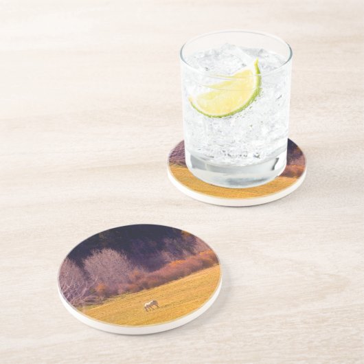 Dessous De Verre En Grès Cheval dans l'automne I (Côté)