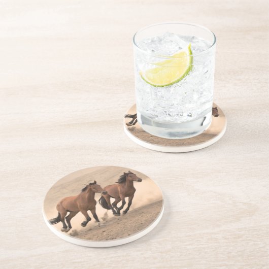 Dessous De Verre En Grès Cheval dans l'automne II (Côté)