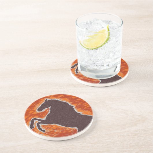 Dessous De Verre En Grès Cheval d'élevage (Côté)