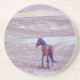 Dessous De Verre En Grès Cheval du désert P8640