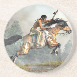 Dessous De Verre En Grès Cheval sautant