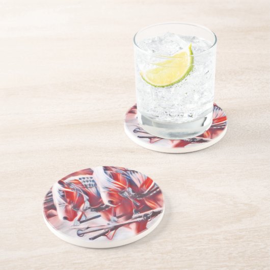 Dessous De Verre En Grès Chevaux de travail (Côté)