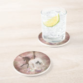 Dessous De Verre En Grès Chevaux d'Imaginaires (Côté)