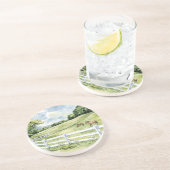 Dessous De Verre En Grès Chevaux du Ranch Green Pastures (Côté)