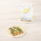 Dessous De Verre En Grès Chèvres Bock Bière Publicité (Côté)