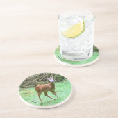 Dessous De Verre En Grès Chevreuil Habitat Naturel Faune Grès (Côté)