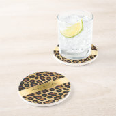 Dessous De Verre En Grès Chic Brown Leopard Mariage (Côté)