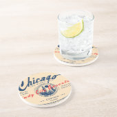 Dessous De Verre En Grès Chicago Windy City (Côté)