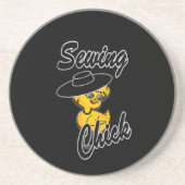 Dessous De Verre En Grès Chick à coudre #4 (Devant)