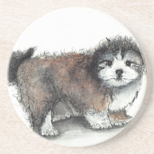 Dessous De Verre En Grès Chien chih tzu Chien chiot, animal de compagnie