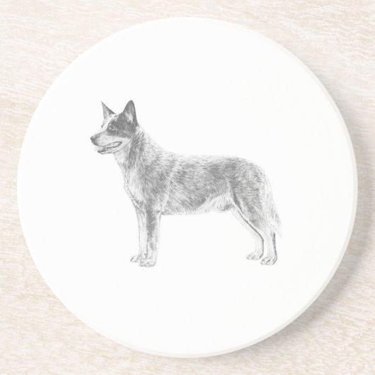 Dessous De Verre En Grès Chien de bétail australien (Devant)