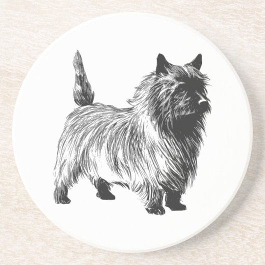 Dessous De Verre En Grès Chien de Cairn Terrier (Devant)