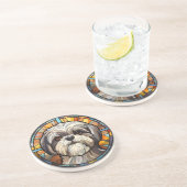 Dessous De Verre En Grès Chien en Verre Doux Shih Tsu (Côté)