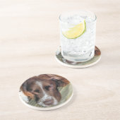 DESSOUS DE VERRE EN GRÈS CHIEN ESPAGNOL (Côté)