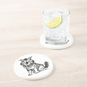 Dessous De Verre En Grès Chien fou