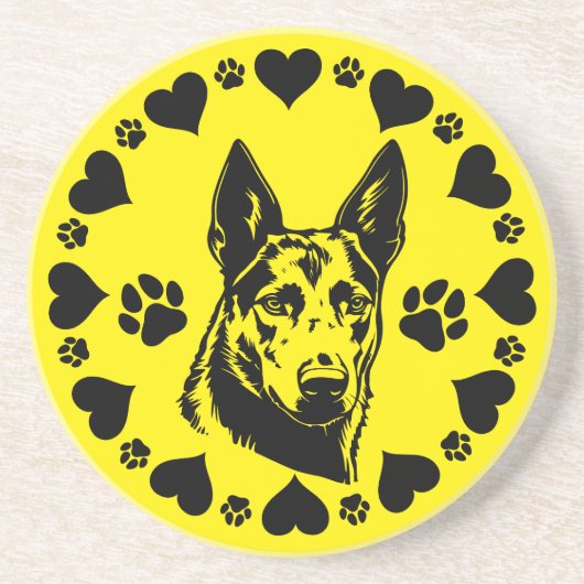Dessous De Verre En Grès Chien Kelpie australien (Devant)