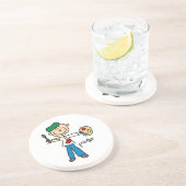 Dessous De Verre En Grès Chiffre de bâton de peintre (Côté)