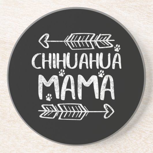Dessous De Verre En Grès Chihuahua Mama (Devant)