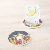 Dessous De Verre En Grès Chikanobu Samurai 1:5 (Côté)