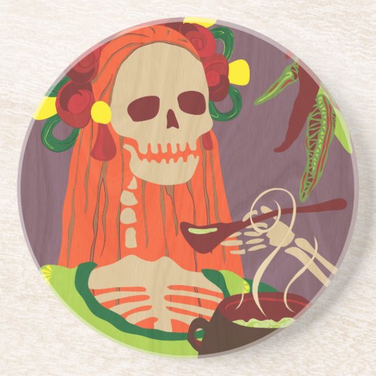 Dessous De Verre En Grès chile colorado (Devant)