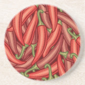 Dessous De Verre En Grès Chili Peppers (Devant)