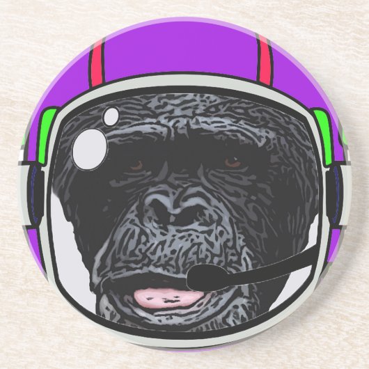 Dessous De Verre En Grès Chimp. spatial (Devant)