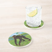 Dessous De Verre En Grès Chimpanzé (Côté)