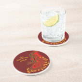 Dessous De Verre En Grès Chine Dragon, 2024 Année Du Dragon (Côté)