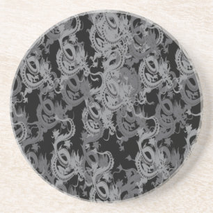 Dessous De Verre En Grès Chinese Ying Yang Dragon
